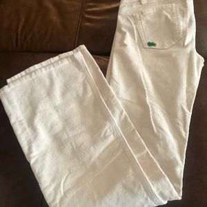 Grass LA Cream thin wale corduroy bell bottoms in creme Size 28